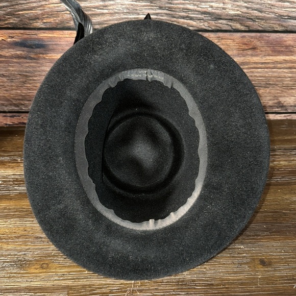 Rare Philippe Model Paris Vintage Womens Feathered Black Fedora Hat! - Picture 5 of 9